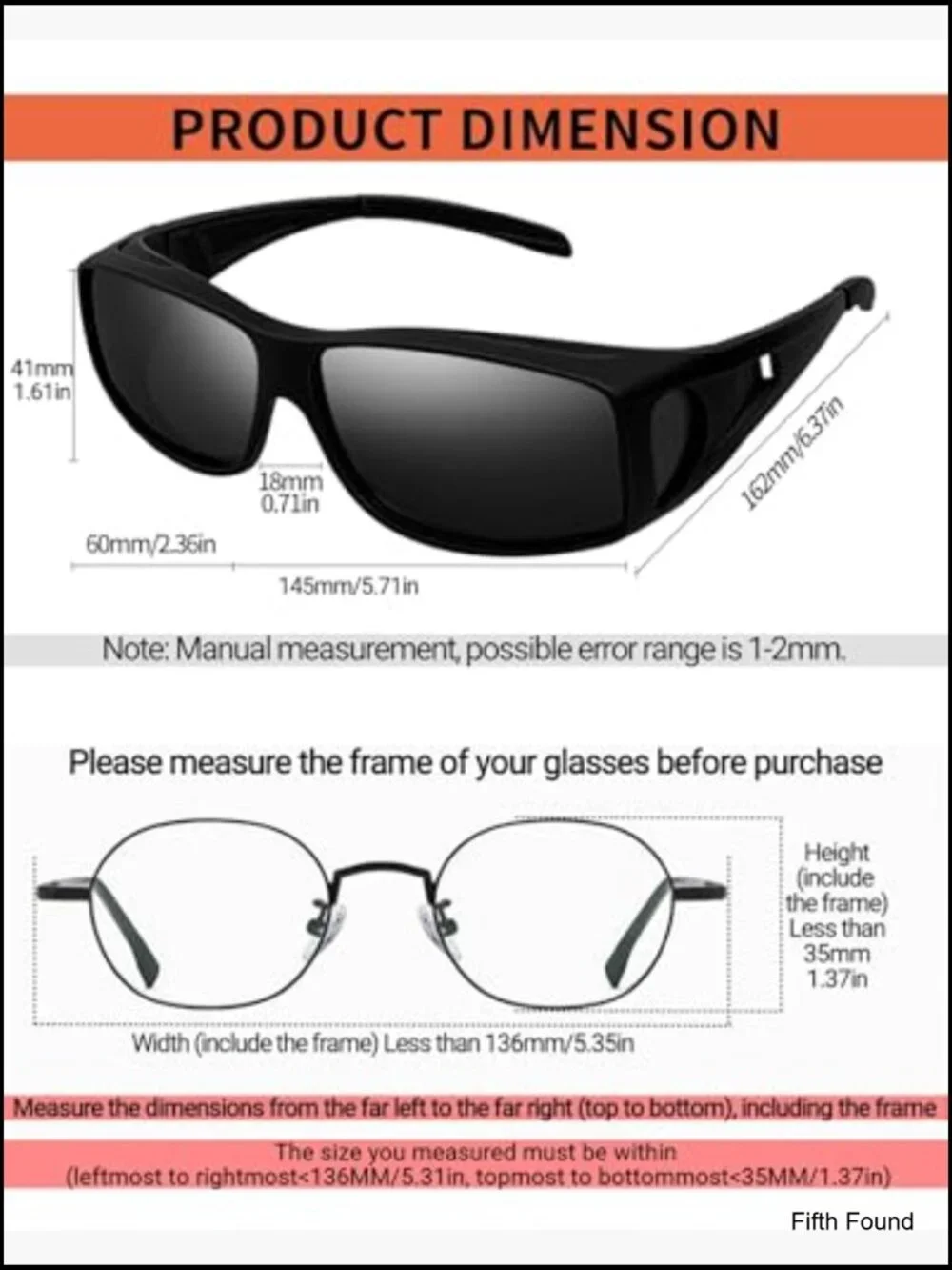 Fit Over Glasses Wrap Around Sunglasses Polarized UV400